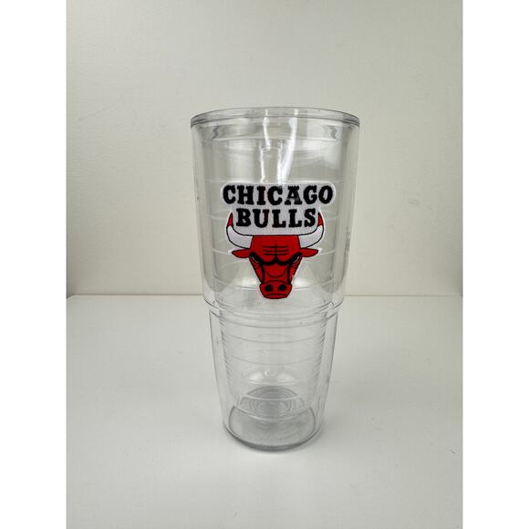 TERVIS Chicago Bulls Tumbler NBA Clear Red Patch Travel Mug NO LID 24 oz - Picture 2 of 4